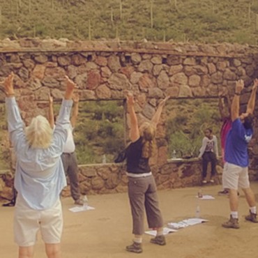 older adults Tucson practicing Yoga