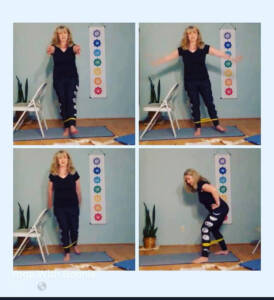 resistance band yoga for hips and balance